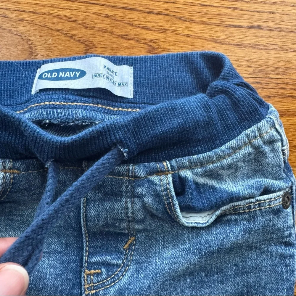 Old Navy Jeans Toddler Karate Skinny Pull On Functional Drawstring Waist